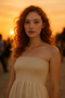 Strapless jumpsuit van 100% katoen met zakken